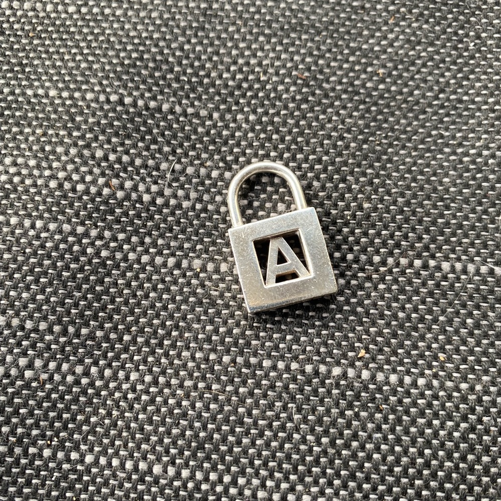 Tiffany and Co Silver “A” Pendant/Charm